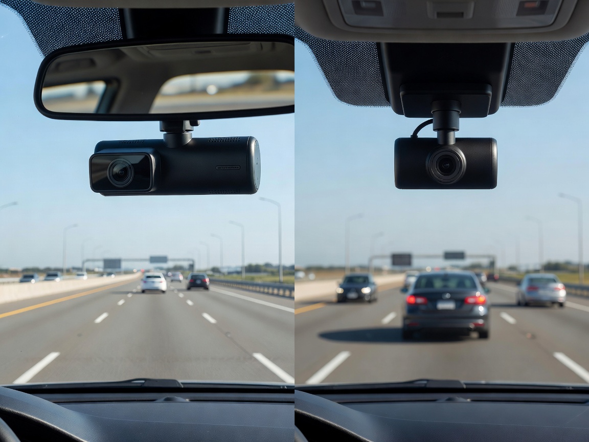 Render showing both front and rear dashcam modules