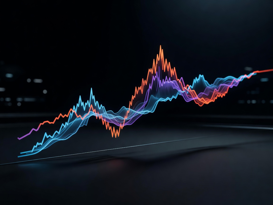Abstract 3D graph representing G-force detection
